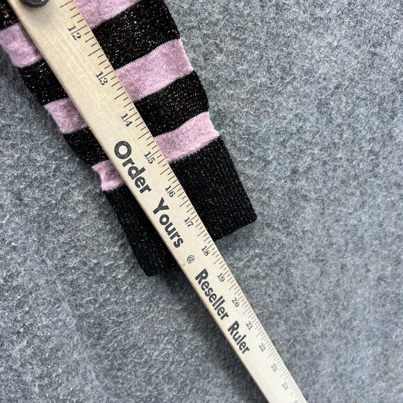 Rag & bone Sweatshirt Womens XS Black Pink Metallic Striped Pullover Knit Wool - Picture 4 of 10